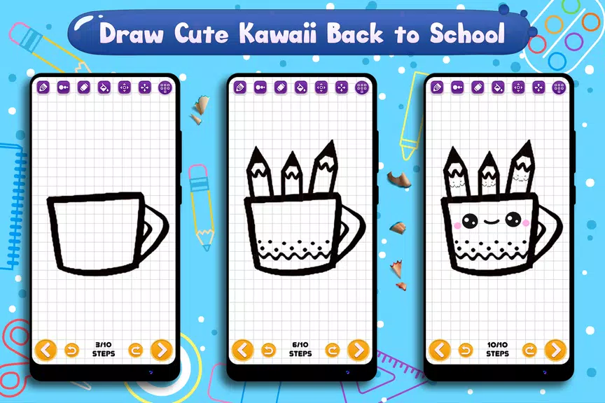 Learn to Draw School Supplies Tangkapan skrin 3