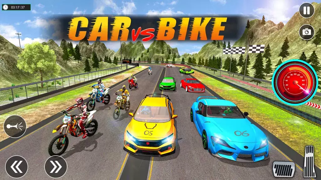 Sports Car vs Bike Racing 스크린샷 0