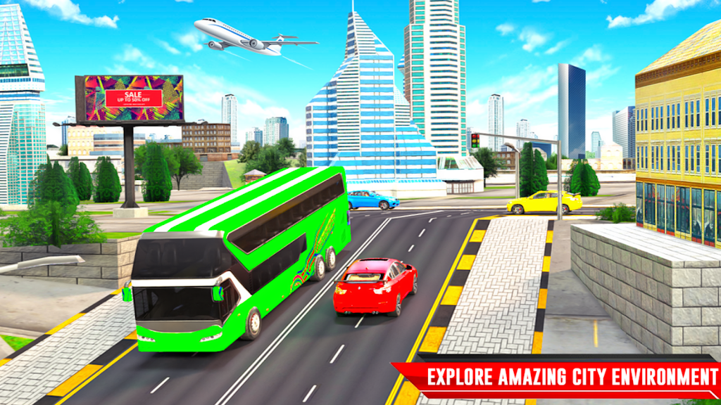 City Coach Bus Driving Sim 3D 螢幕截圖 1