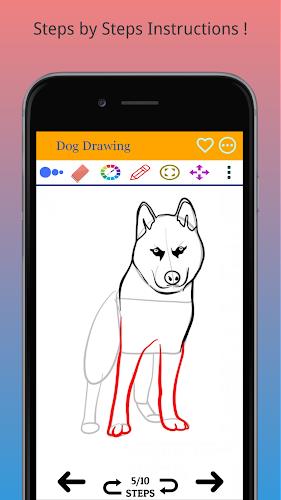 How to Draw Dog Step by Step 螢幕截圖 1