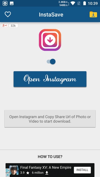 Video Downloader for Instagram स्क्रीनशॉट 0