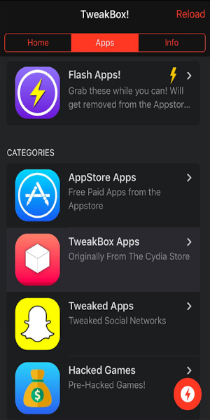 TweakBox ဖန်သားပြင်ဓာတ်ပုံ 2
