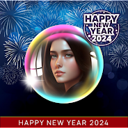 Happy New Year 2024 PhotoFrame Скриншот 2