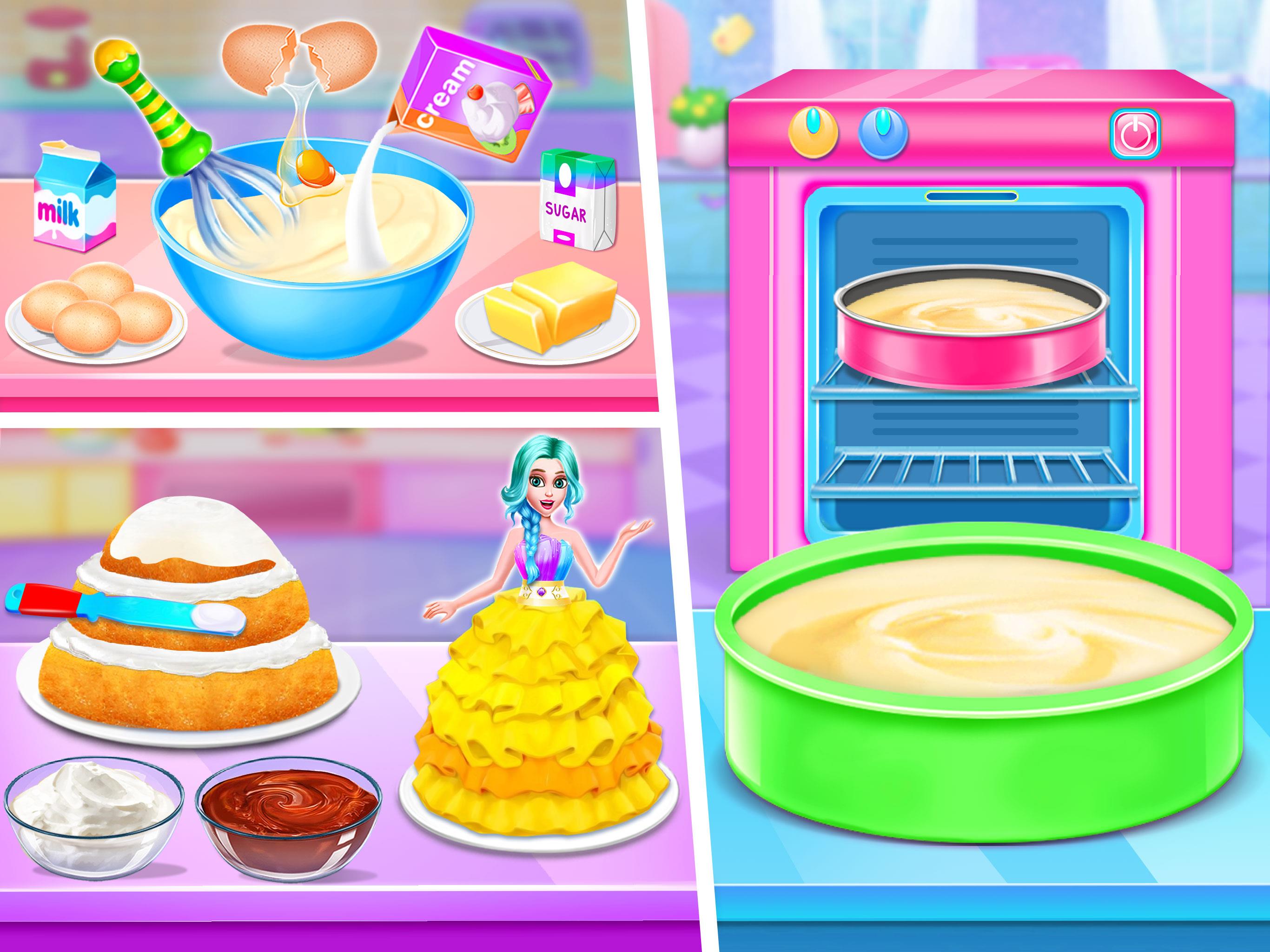 Doll House Cake Maker Game 螢幕截圖 1