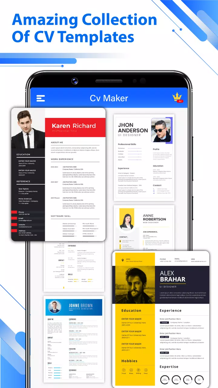 Resume Builder - PDF CV Maker 螢幕截圖 2