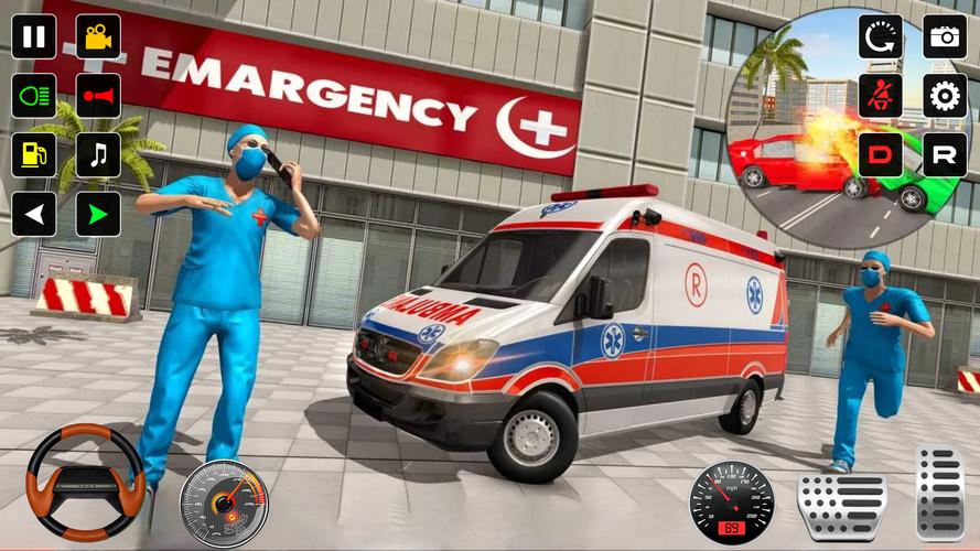 Police Rescue Ambulance Games Скриншот 1