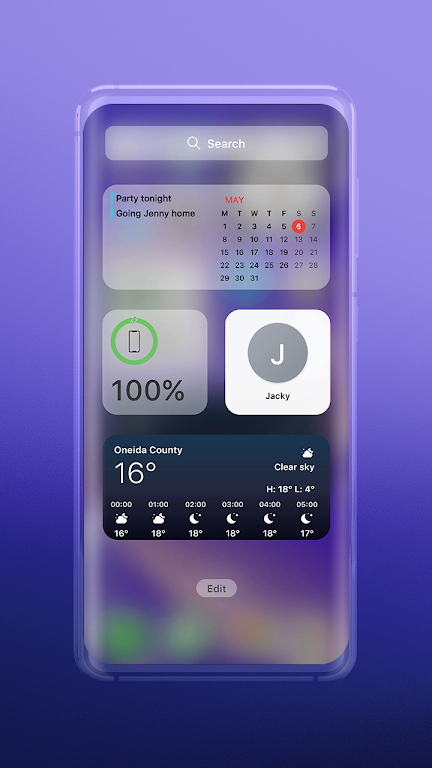 Widgets: ios 17 theme Tangkapan skrin 2