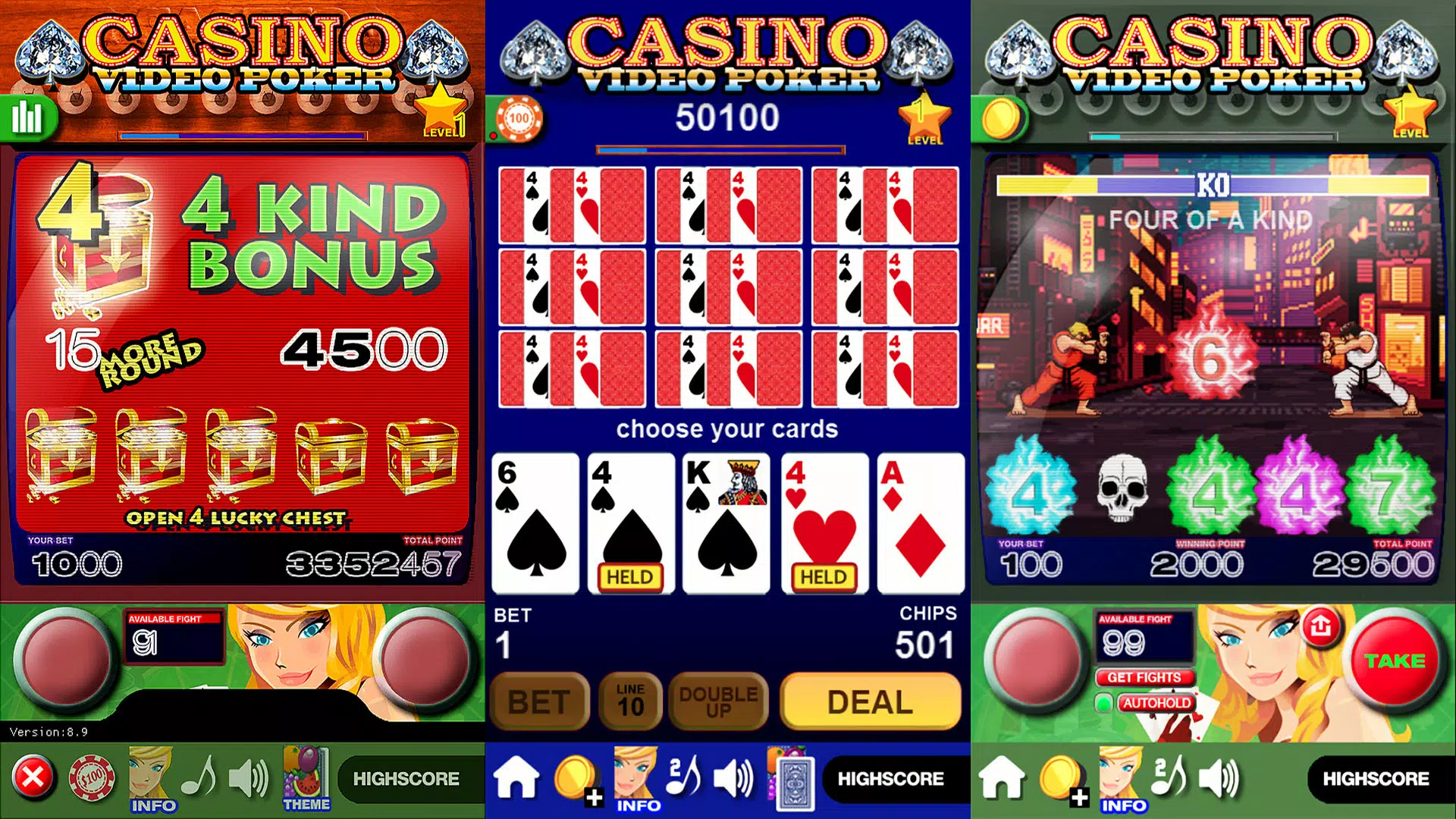 Casino Video Poker 螢幕截圖 1