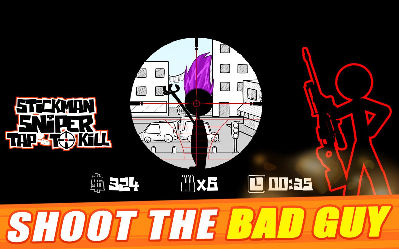 Stickman sniper : Tap to kill 螢幕截圖 0