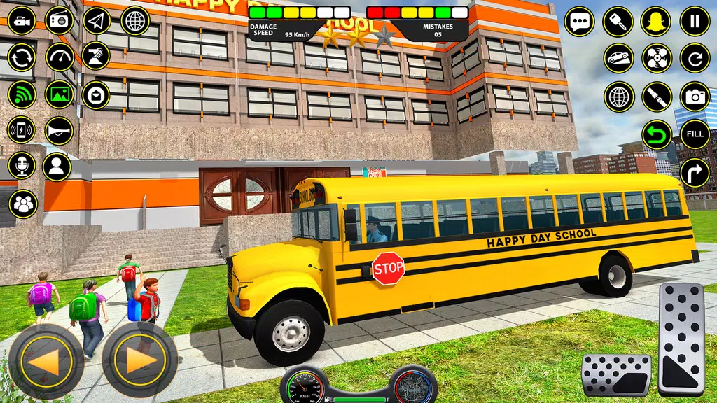 School Bus Coach Driver Games Schermafbeelding 0