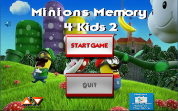 Minions Memory 4 Kids 2 Zrzut ekranu 0