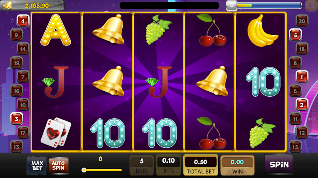 SlotMan - Free Classic Vegas Slot Machine 777 Schermafbeelding 0