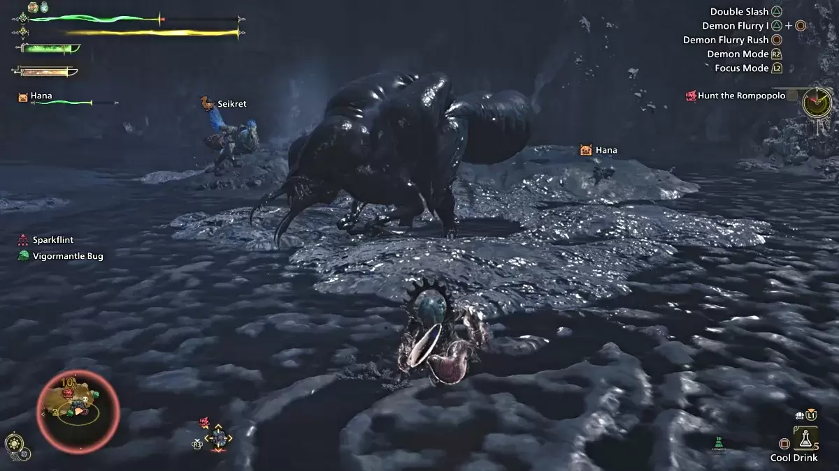 Ang pagkuha ng rompopolo sa halimaw na si Hunter Wilds