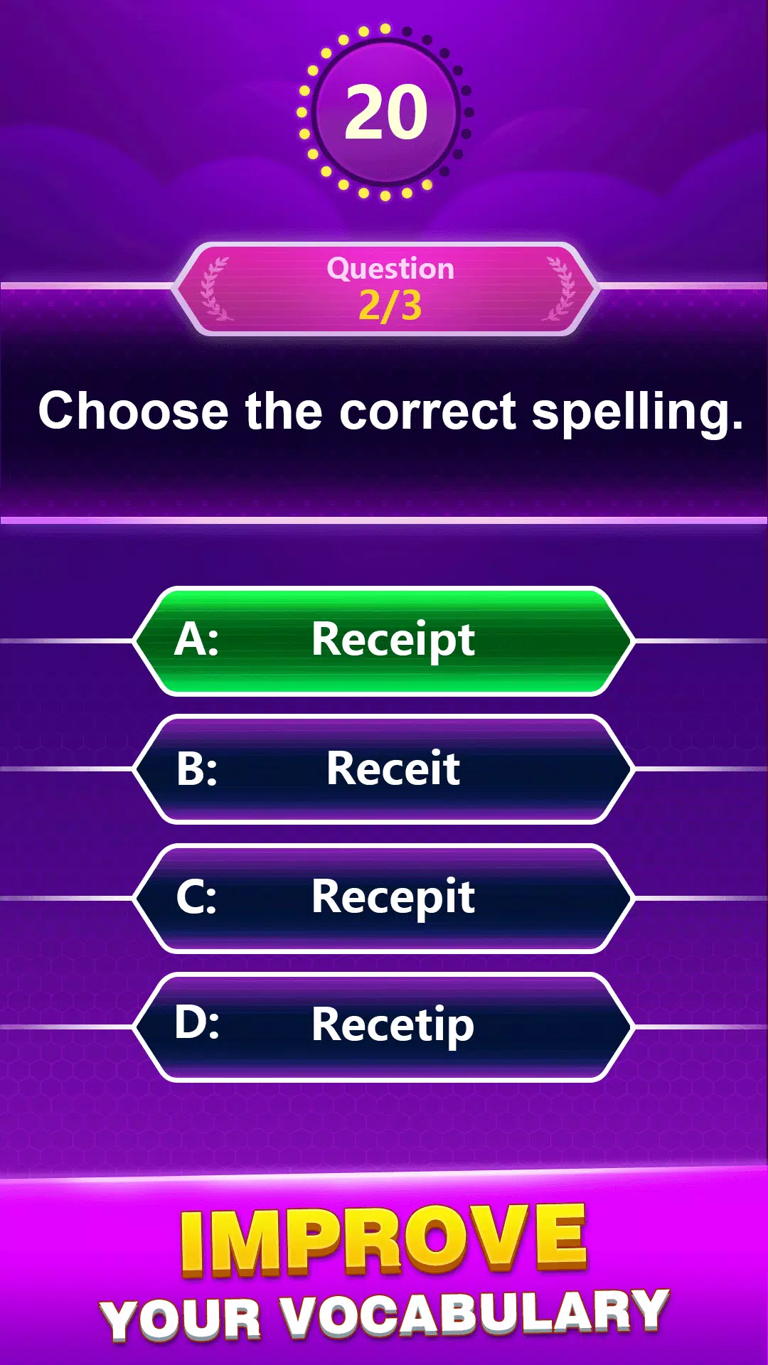 Spelling Quiz - Word Trivia 螢幕截圖 3