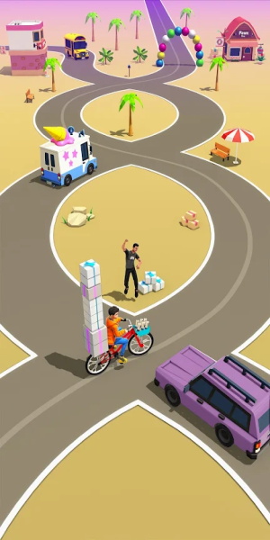 Paperboy Ticket Delivery Game 螢幕截圖 1