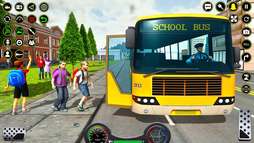 School Bus Coach Driver Games Ekran Görüntüsü 1