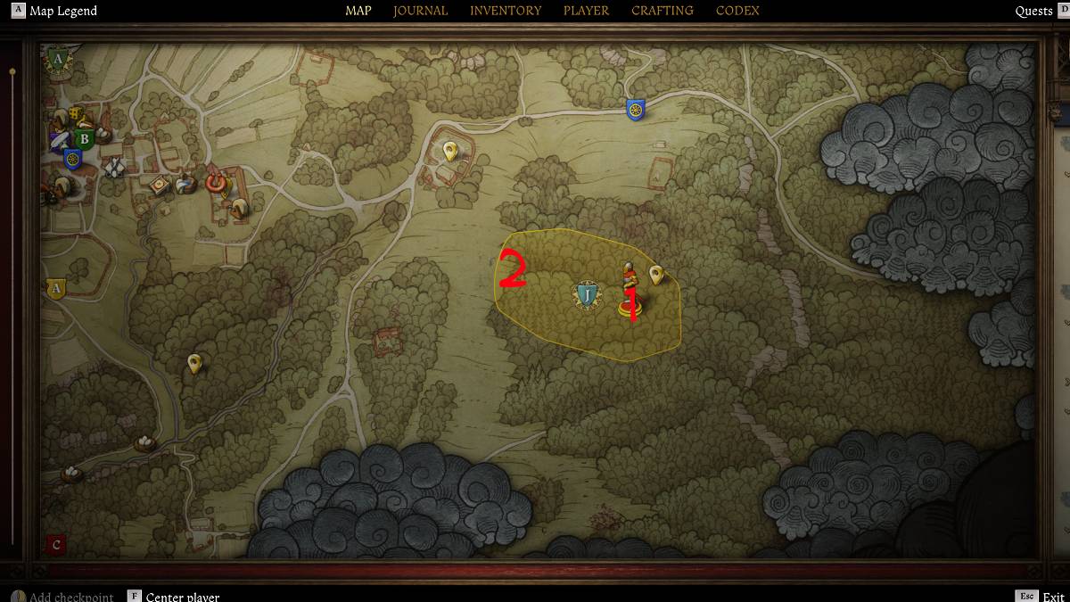 Camp Lokasi 3 di dalam Kerajaan Come Deliverance 2 Bird of Prey Quest