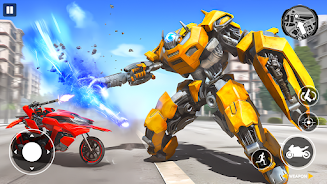 Real Robot Bike Transform Game Captura de tela 0