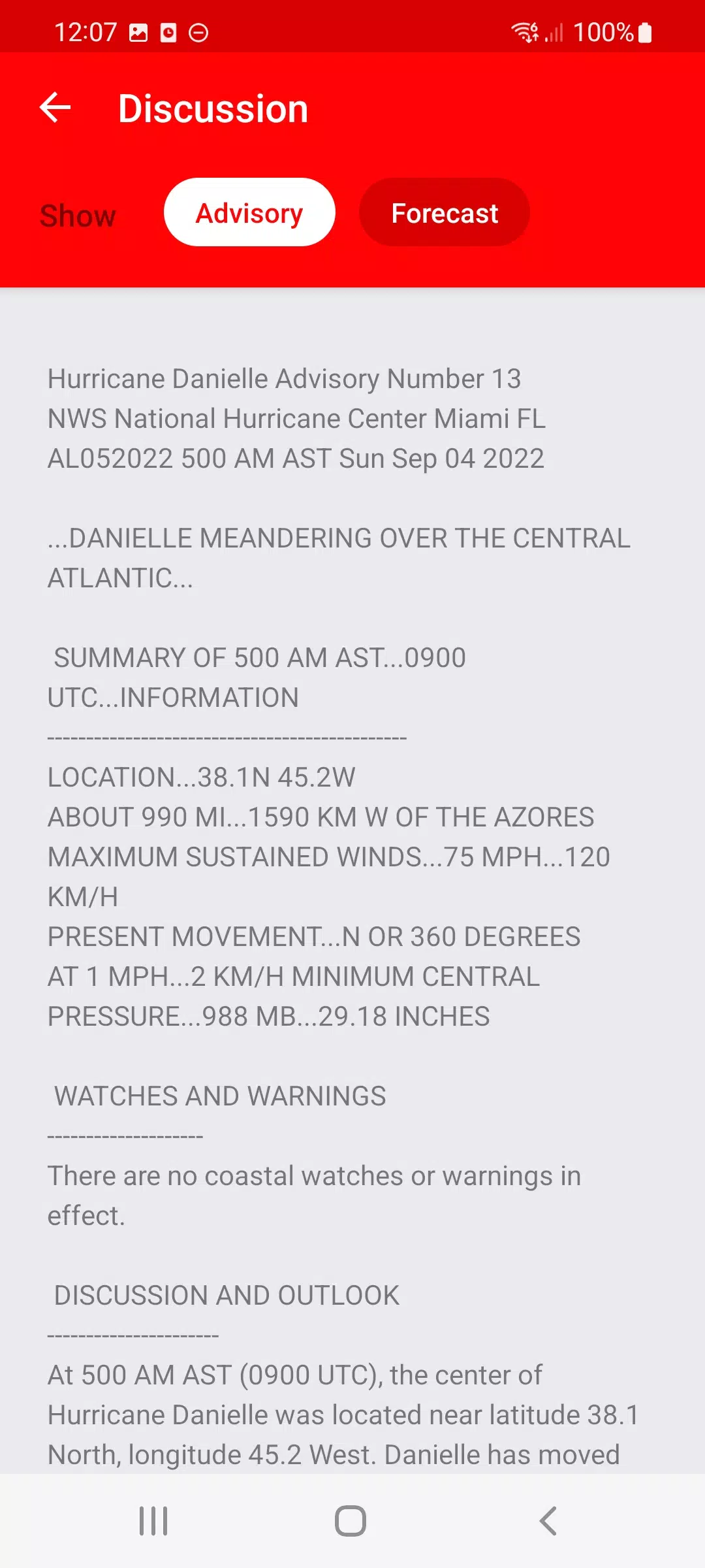 My Hurricane Tracker Screenshot 3