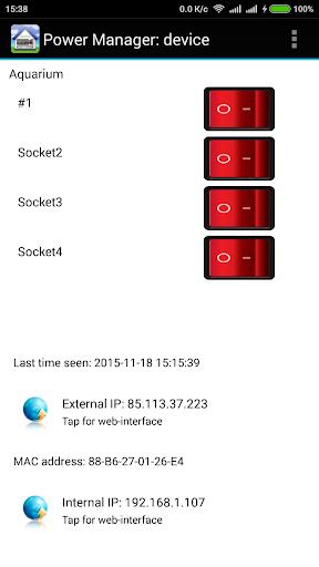 Schermata Energenie Power Manager 2