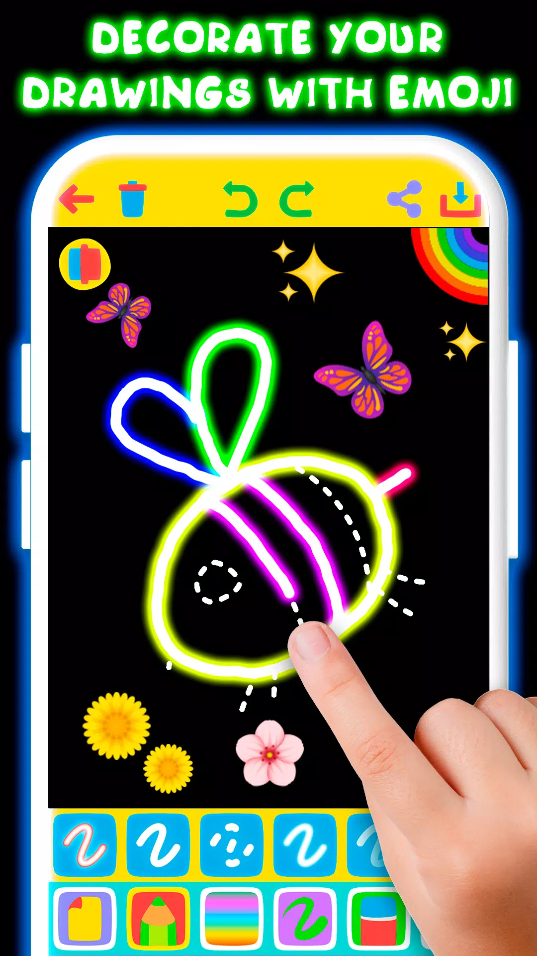 Drawing For Kids - Glow Draw 螢幕截圖 2