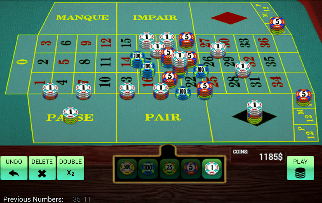 French Roulette Simulator Captura de tela 2