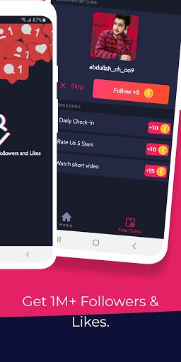 TikFollowers - Get Free Tiktok Followers and Likes 螢幕截圖 1