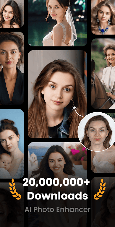 UpFoto – AI Photo Enhancer Mod स्क्रीनशॉट 0