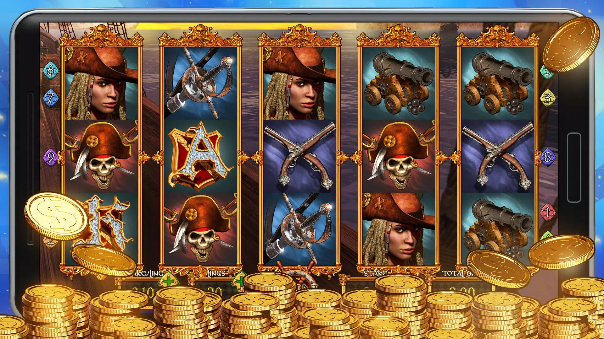 Pirate Slots: VR Slot Machine Ảnh chụp màn hình 0