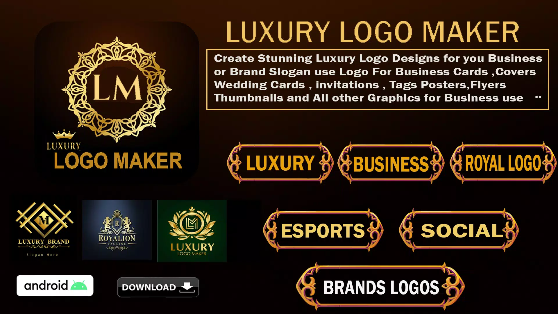 Luxury Logo maker, Logo Design 螢幕截圖 0