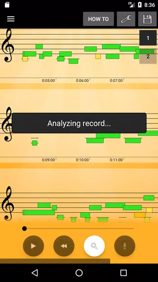 Schermata Note Recognition Trial 1