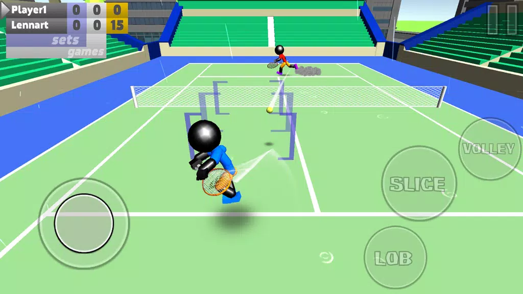 Stickman 3D Tennis Ekran Görüntüsü 2