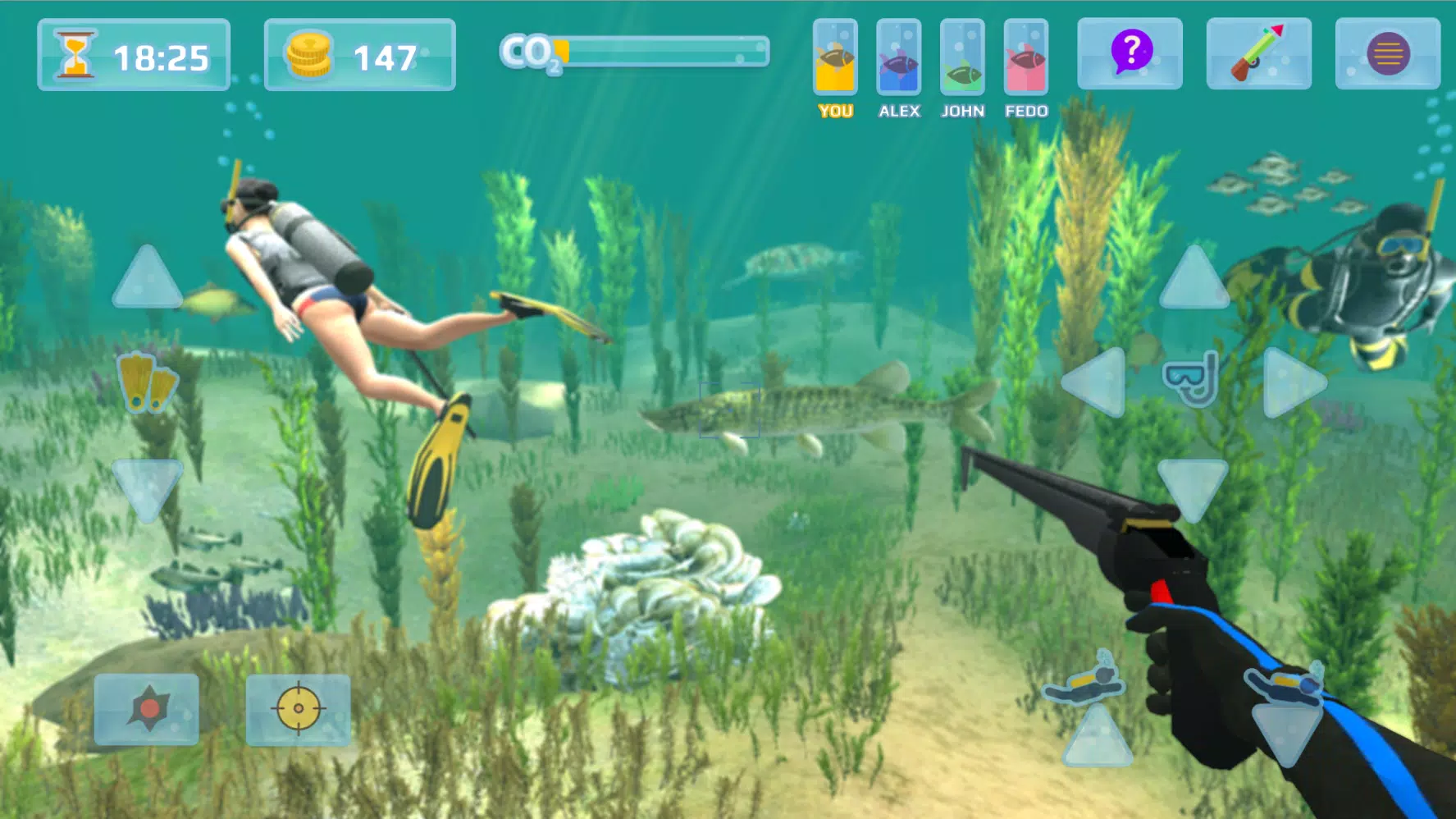 Hunter underwater spearfishing Capture d'écran 0