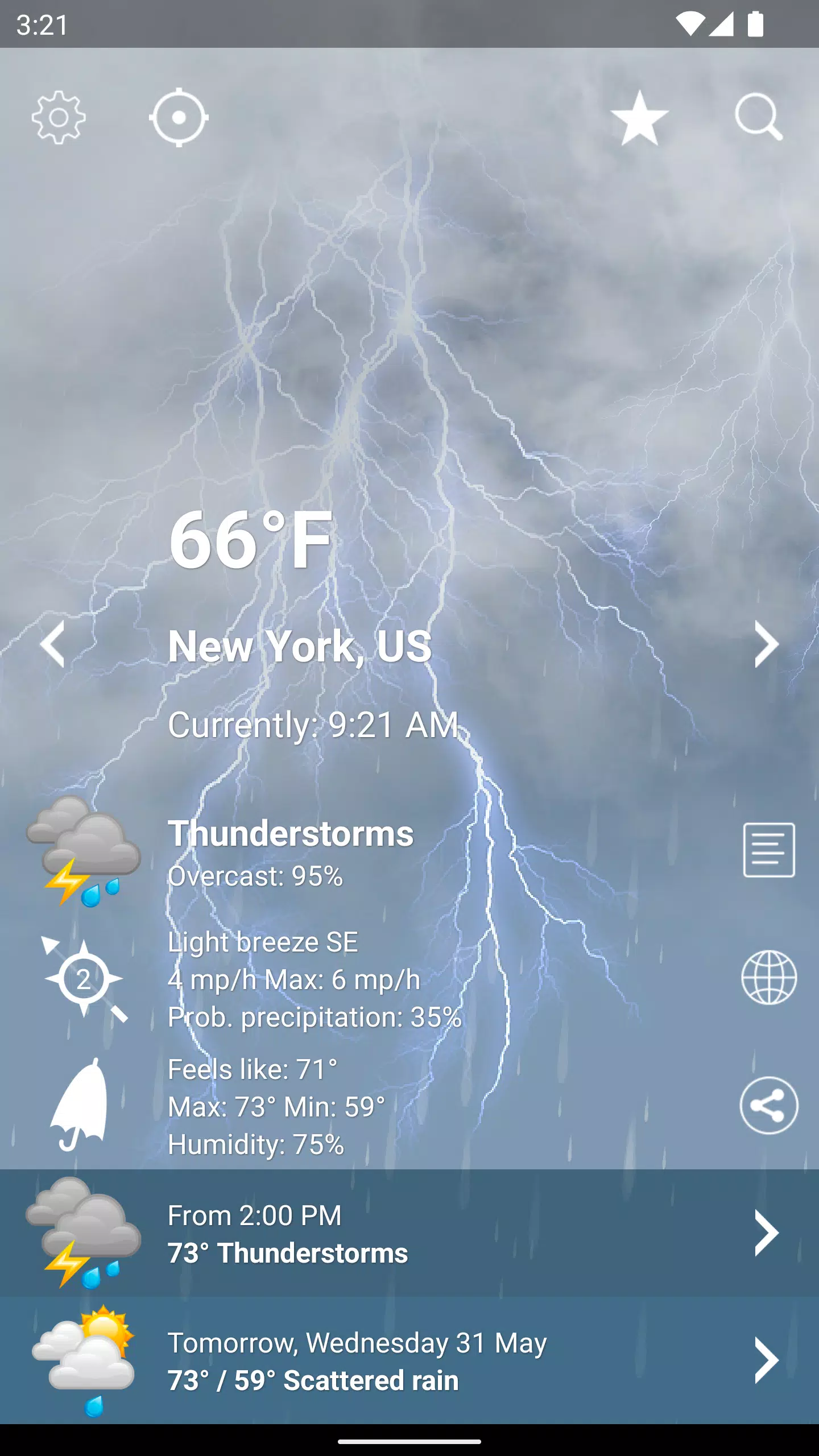 Weather XL PRO 螢幕截圖 1