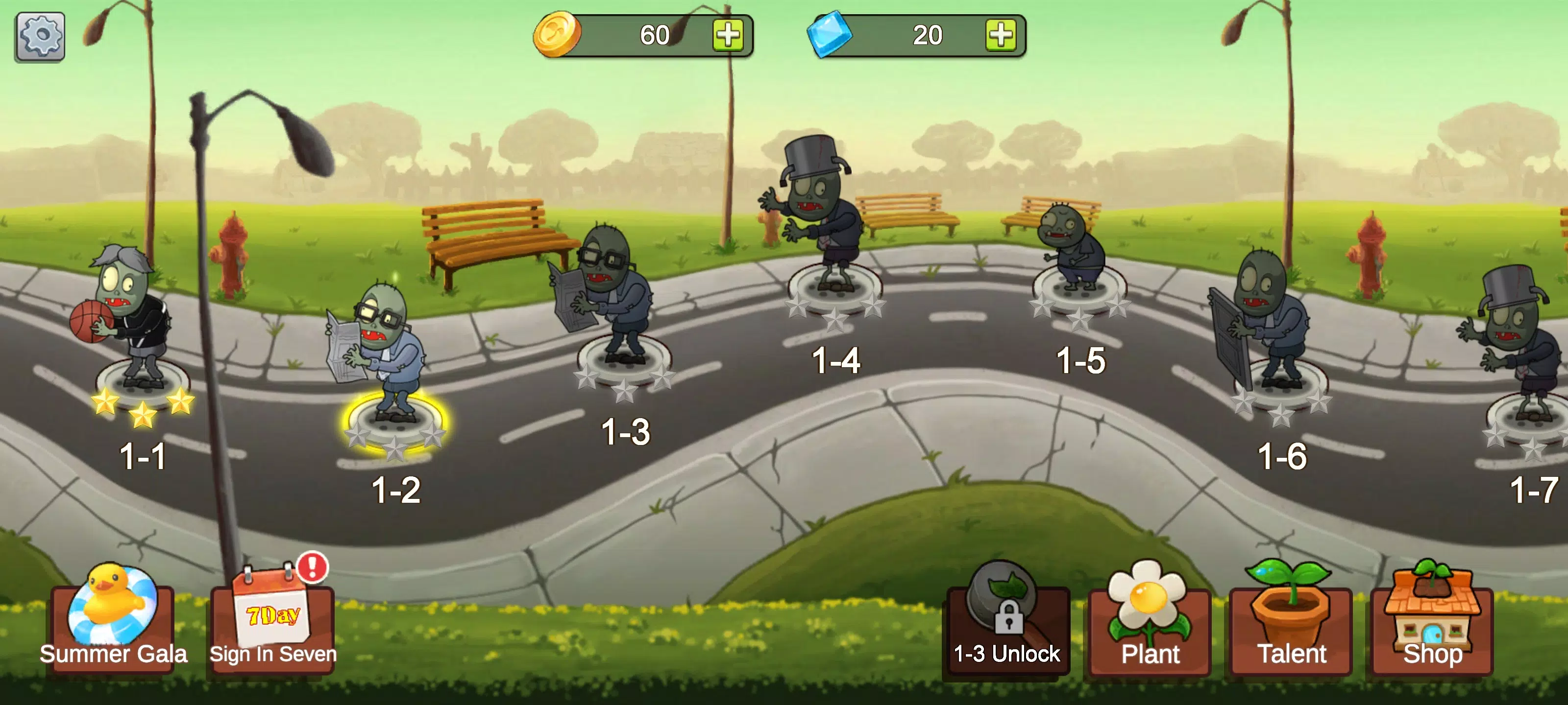 Merge Plants – Defense Zombies 스크린샷 0