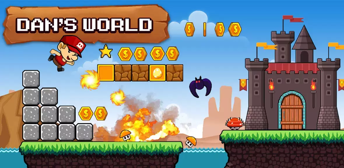 Super Dan’s World - Run Game Captura de tela 0