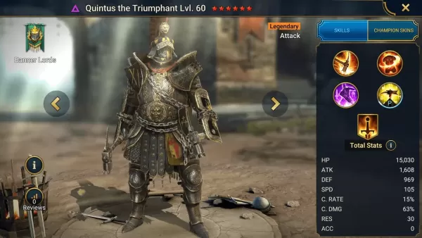 RAID：Shadow Legends -Quintus The Triumphant Champion Guide：Best Builds、Masteries、Artifacts（PVE + PVP）