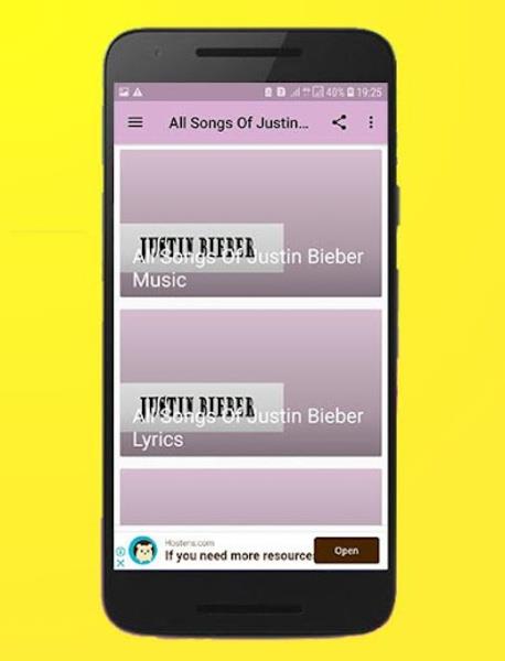 Schermata All Songs Of Justin Bieber Offline 2