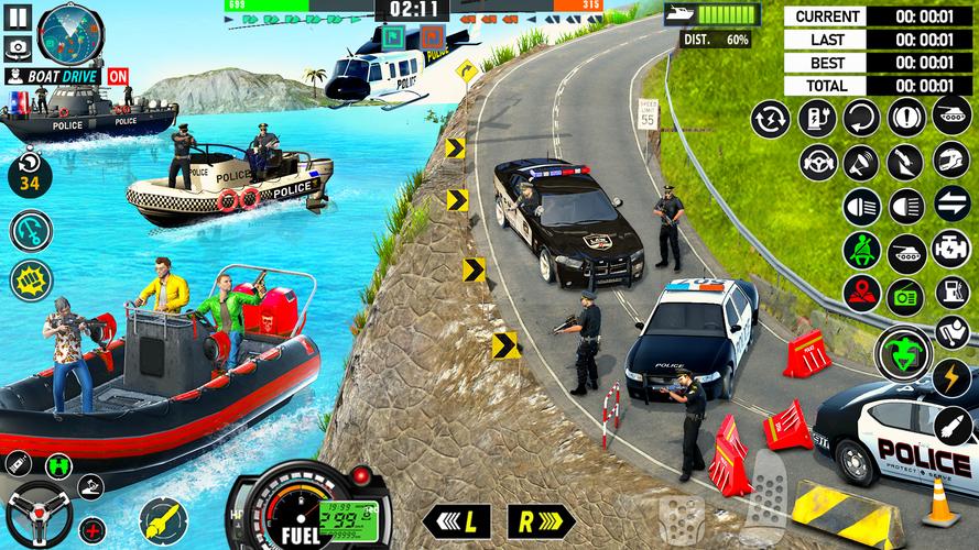 Police Boat Chase Crime Games 스크린샷 2