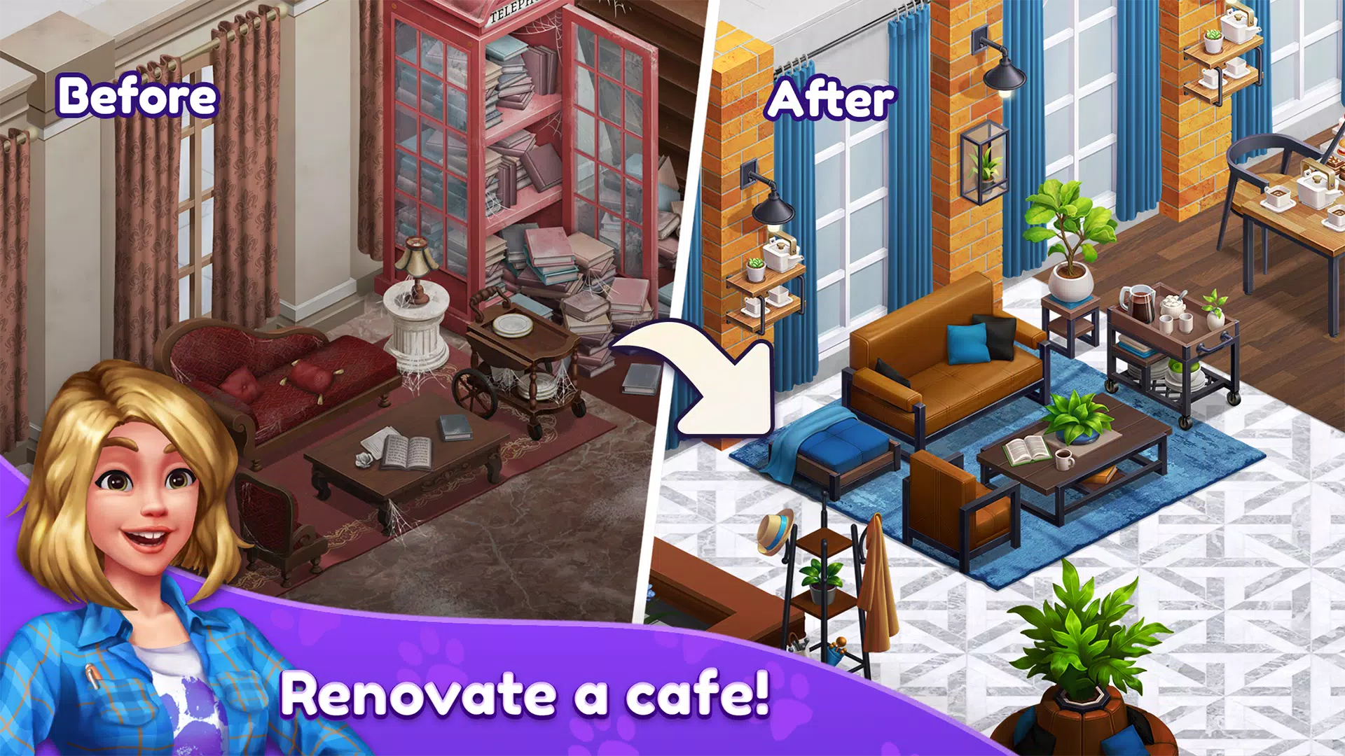 Piper’s Pet Cafe - Solitaire Ảnh chụp màn hình 0