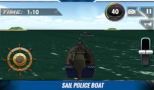 Police Boat Shooting Games 3D Tangkapan skrin 3