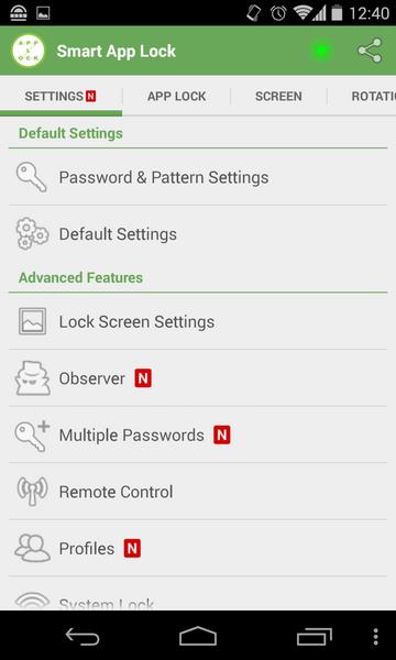 Schermata Smart App Lock 0