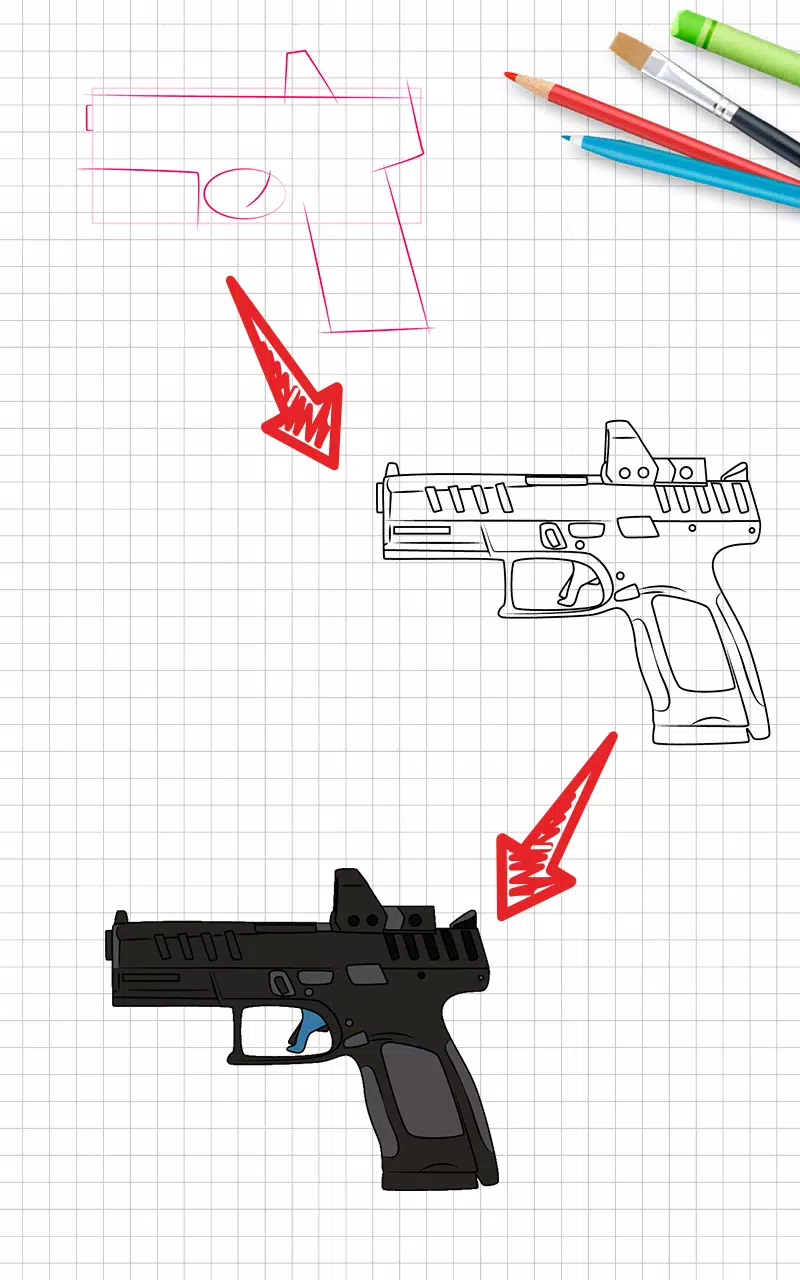 How to draw weapons step by st Screenshot 0