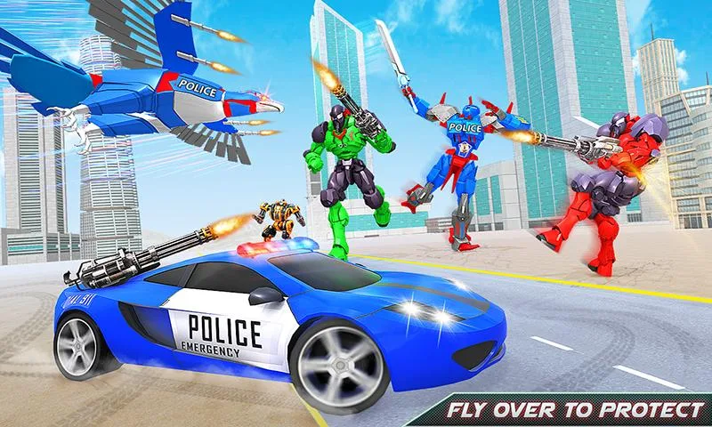 Flying Eagle Robot Car Games Captura de tela 2