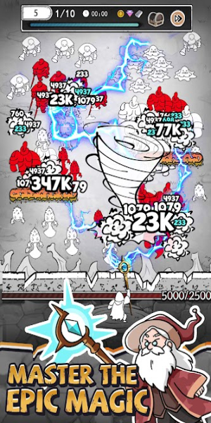 Doodle Magic: Wizard vs Slime Mod ภาพหน้าจอ 1