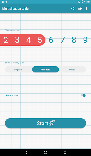 Multiplication tables Screenshot 2