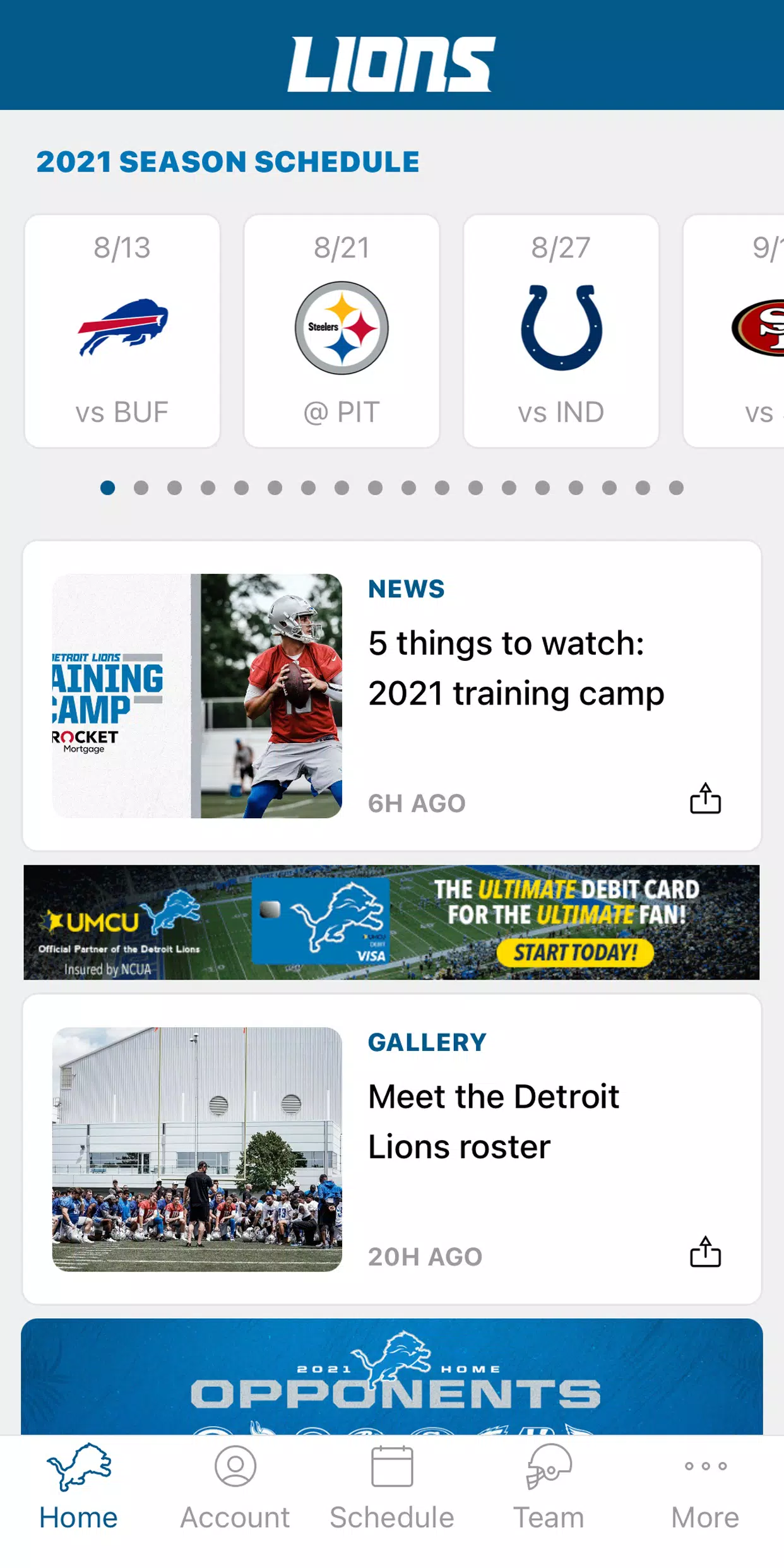 Detroit Lions Mobile Zrzut ekranu 1