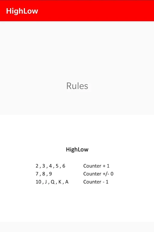 HighLow - BlackJack ภาพหน้าจอ 1