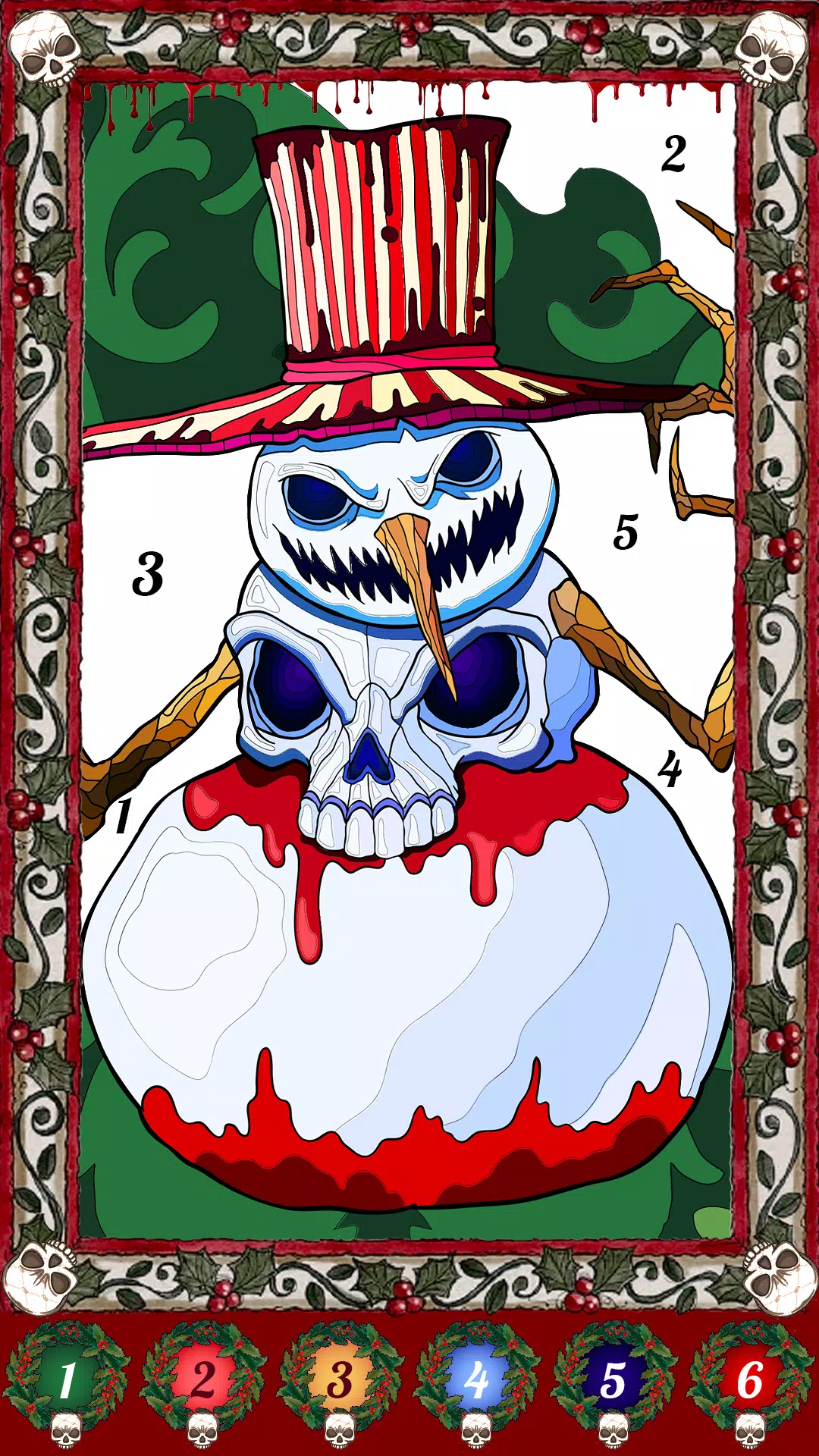 Dark Christmas Coloring Game Zrzut ekranu 2