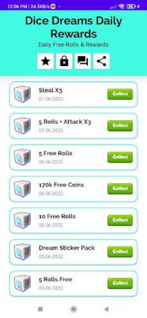 Dice Dreams Daily Rewards Zrzut ekranu 1